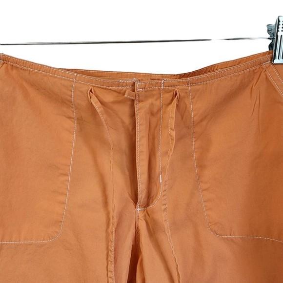 A&F ABERCROMBIE & FITCH Women's Sz 4 Orange/Peach Drawstring Cargo Capri Pants - Picture 9 of 12
